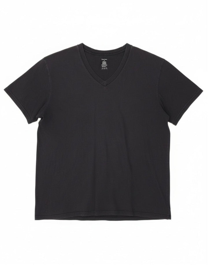 Ανδρικό T-Shirt Calvin Klein Top Large Μαύρο Βαμβακερό