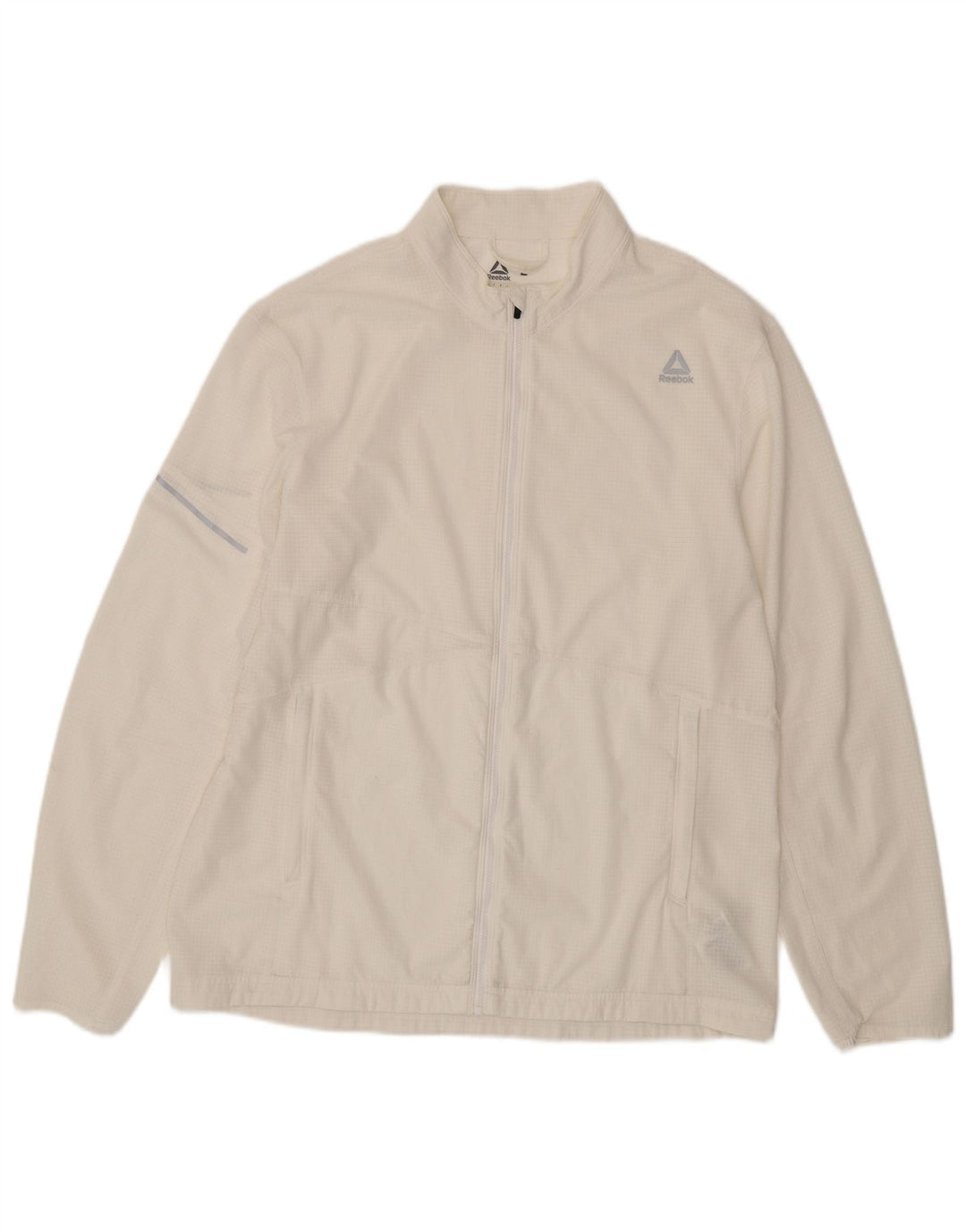 Ανδρική αθλητική φόρμα REEBOK Top Jacket μεγάλο λευκό καρό πολυεστέρα