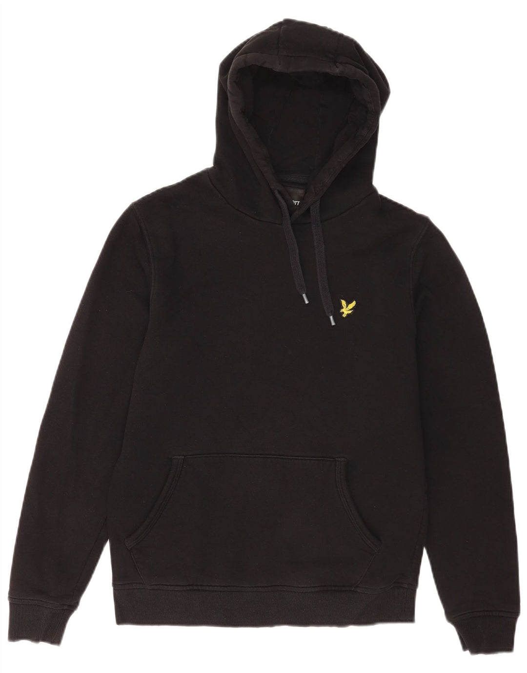 Lyle & Scott Ανδρικά φούτερ με κουκούλα, μικρό μαύρο βαμβακερό