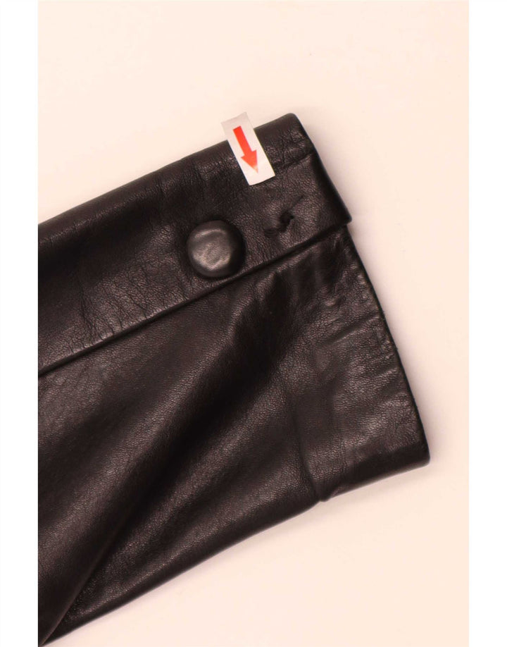 Vintage Ανδρικό Δερμάτινο Μπουφάν με 3 Κουμπιά IT 54 XL Μαύρο