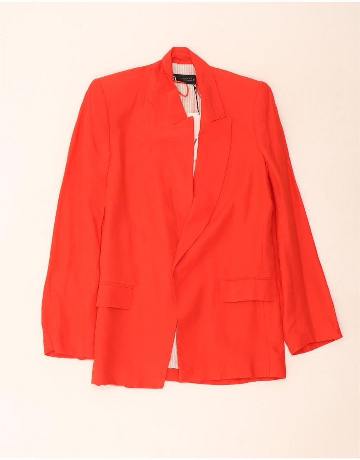 Zara Γυναικείο Μπουφάν Blazer UK 10 Small Red Viscose