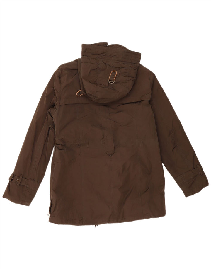 MASSIMO DUTTI Γυναικείο μπουφάν με κουκούλα αντιανεμικό UK 14 μεσαίο βαμβακερό χακί