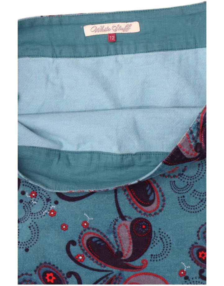White Stuff Γυναικεία ίσια φούστα UK 12 Medium W32 Blue Paisley