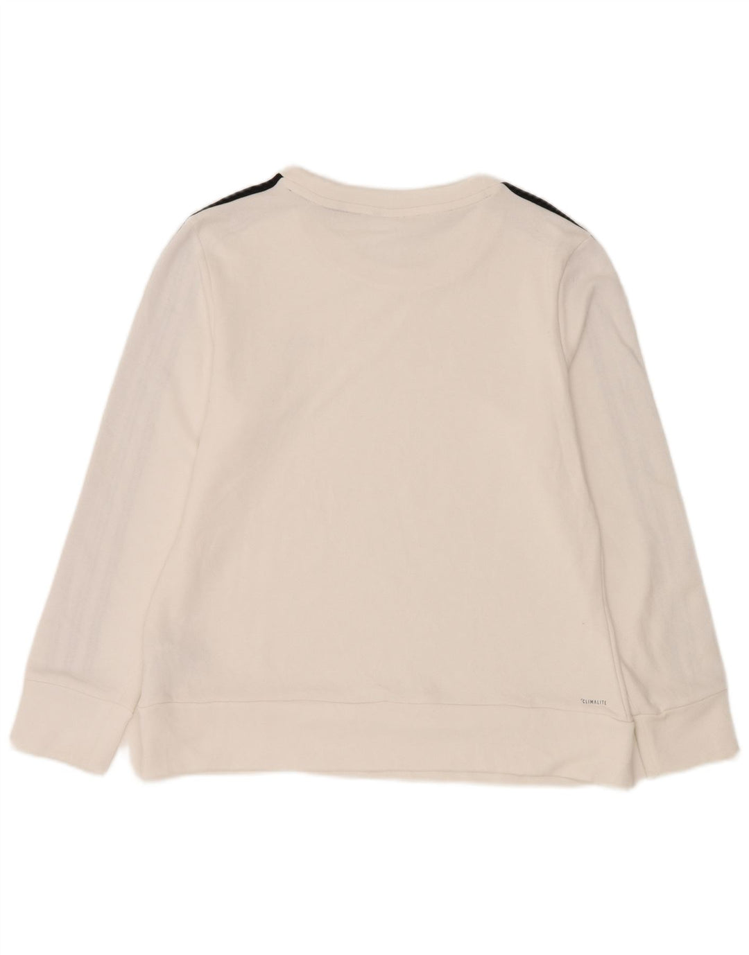 Adidas Womens Climalite Sweatshirt Jumper UK 12/14 Medium White Polyester