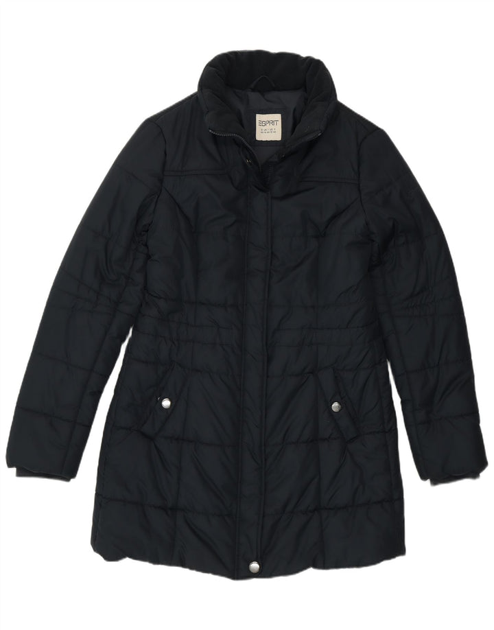 Esprit Γυναικείο παλτό UK 14 Large Navy Blue Polyester
