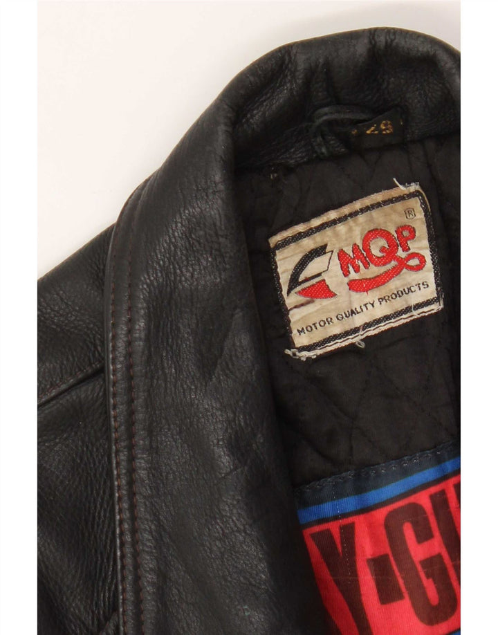 MQP Ανδρική Μοτοσικλέτα Δερμάτινο Biker Jacket IT 52 XL Μαύρο