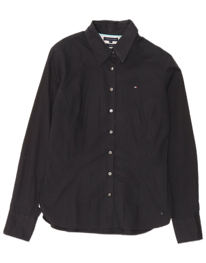 Tommy Hilfiger Γυναικείο Stretch Πουκάμισο US 8 Μεσαίο μαύρο βαμβακερό