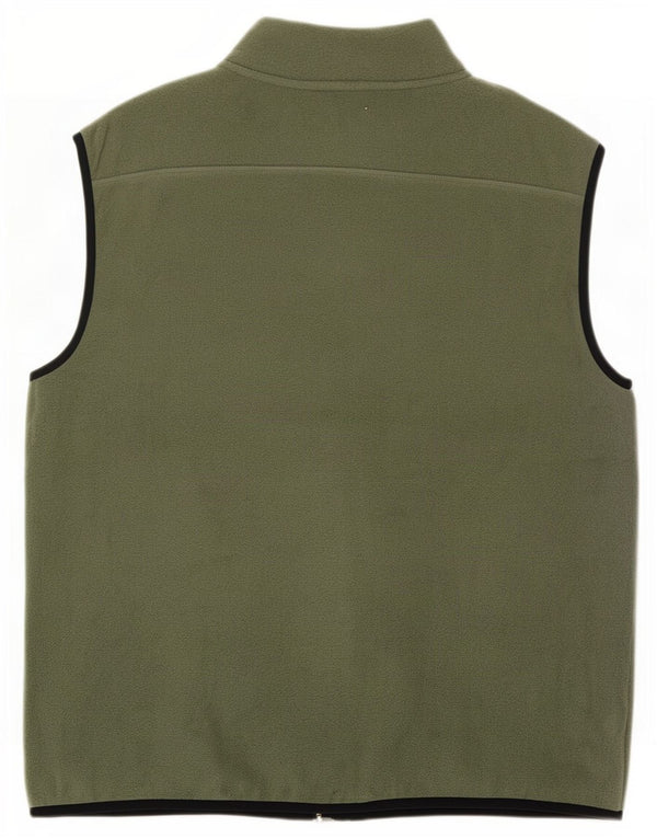 Marks & Spencer Mens Fleece Gilet UK 40 Large Green Polyester