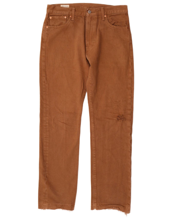 Levi's Mens 551 Straight Jeans W30 L32 Καφέ Βαμβακερό