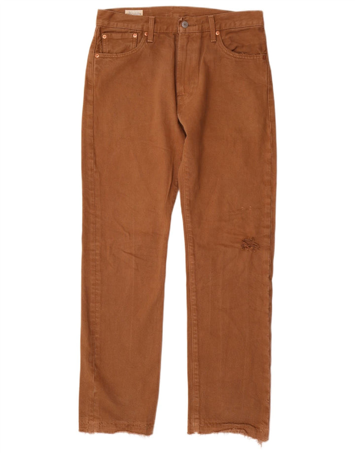 Levi's Mens 551 Straight Jeans W30 L32 Καφέ Βαμβακερό