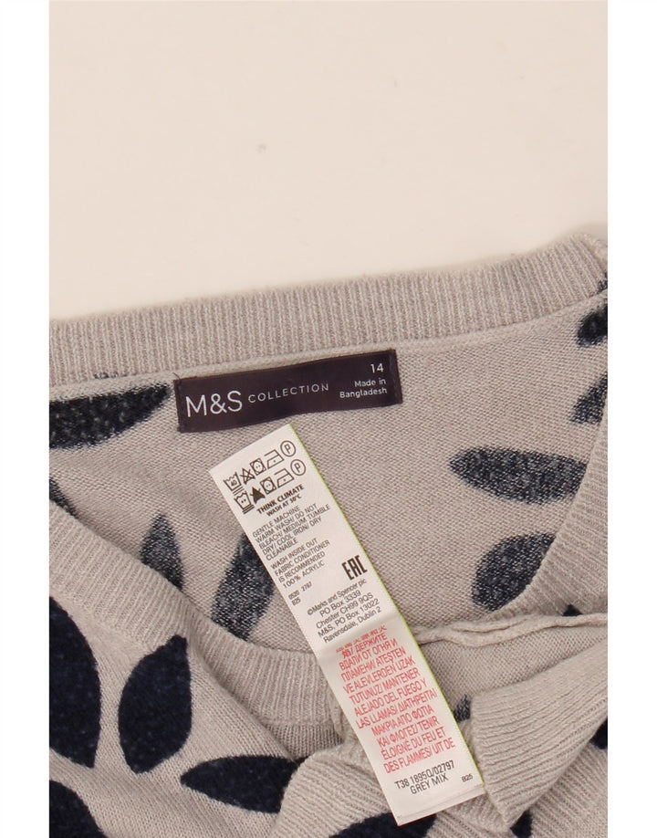 Marks & Spencer Γυναικείο πουλόβερ με λαιμόκαυστο UK 14 Large Grey