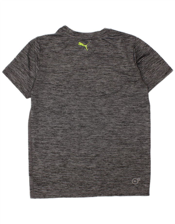 Puma Boys Graphic T-shirt Top 7-8 ετών Small Grey Flecked Polyester