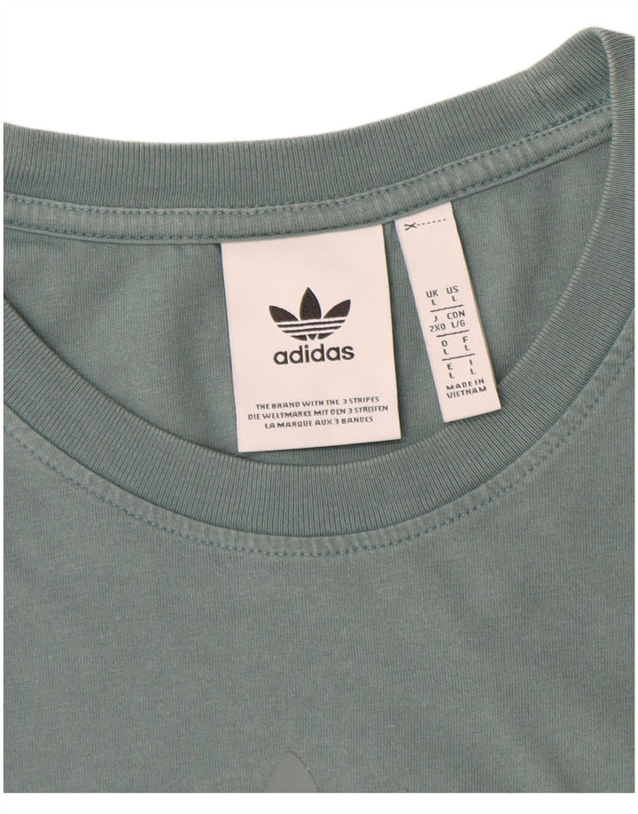 Ανδρικό T-Shirt Adidas Top μεγάλο μπλε βαμβακερό
