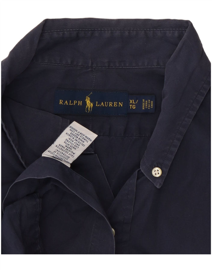 Ανδρικό κοντομάνικο πουκάμισο Ralph Lauren XL Navy Blue βαμβακερό