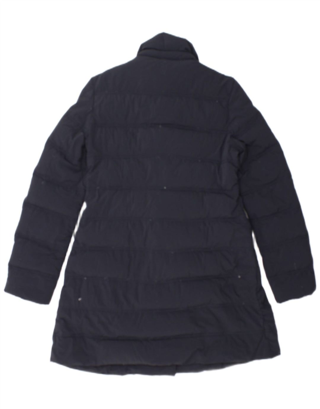 Aspesi γυναικείο διπλό παλτό με επένδυση UK 10 Small Navy Blue Polyamide