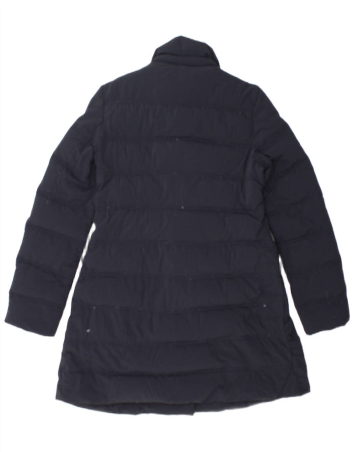 Aspesi γυναικείο διπλό παλτό με επένδυση UK 10 Small Navy Blue Polyamide