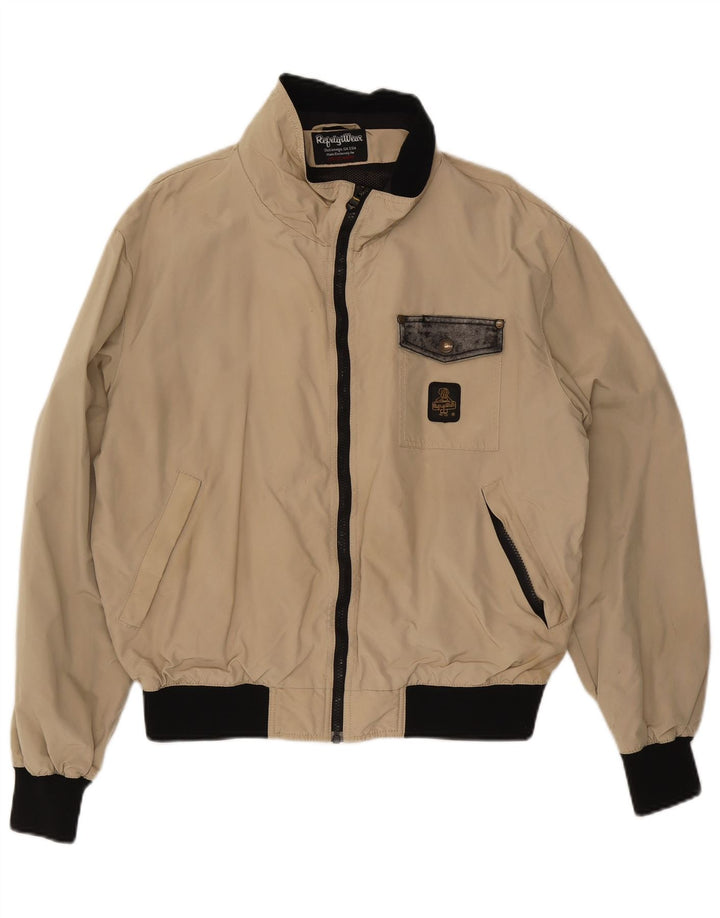 Refrigiwear Ανδρικό Bomber Rain Jacket UK 42 2XL Beige Colourblock