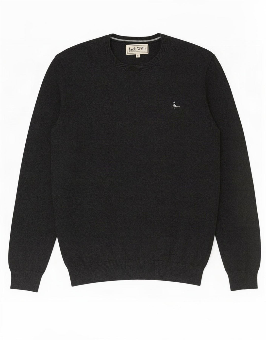 Jack Wills Ανδρικό πουλόβερ με λαιμόκοψη μεσαίου γκρι βαμβακερό