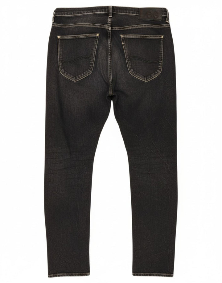 Lee Mens Heath Slim Jeans W32 L32 Μαύρο βαμβακερό