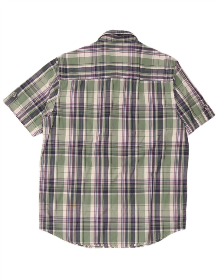 Ανδρικό κοντομάνικο πουκάμισο John Lewis Βαμβακερό μεσαίο πράσινο