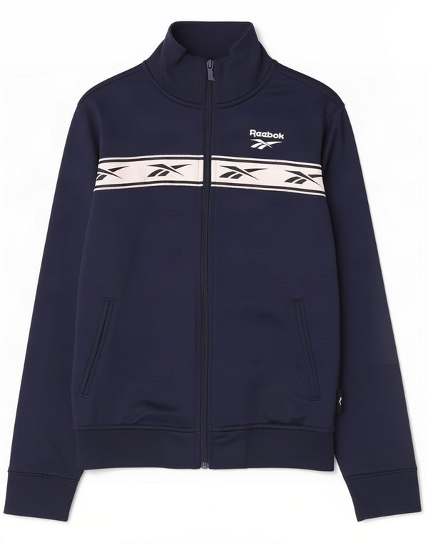 Γυναικεία φόρμα γραφικών Reebok Top Jacket UK 4/6 XS Navy Blue Colorblock