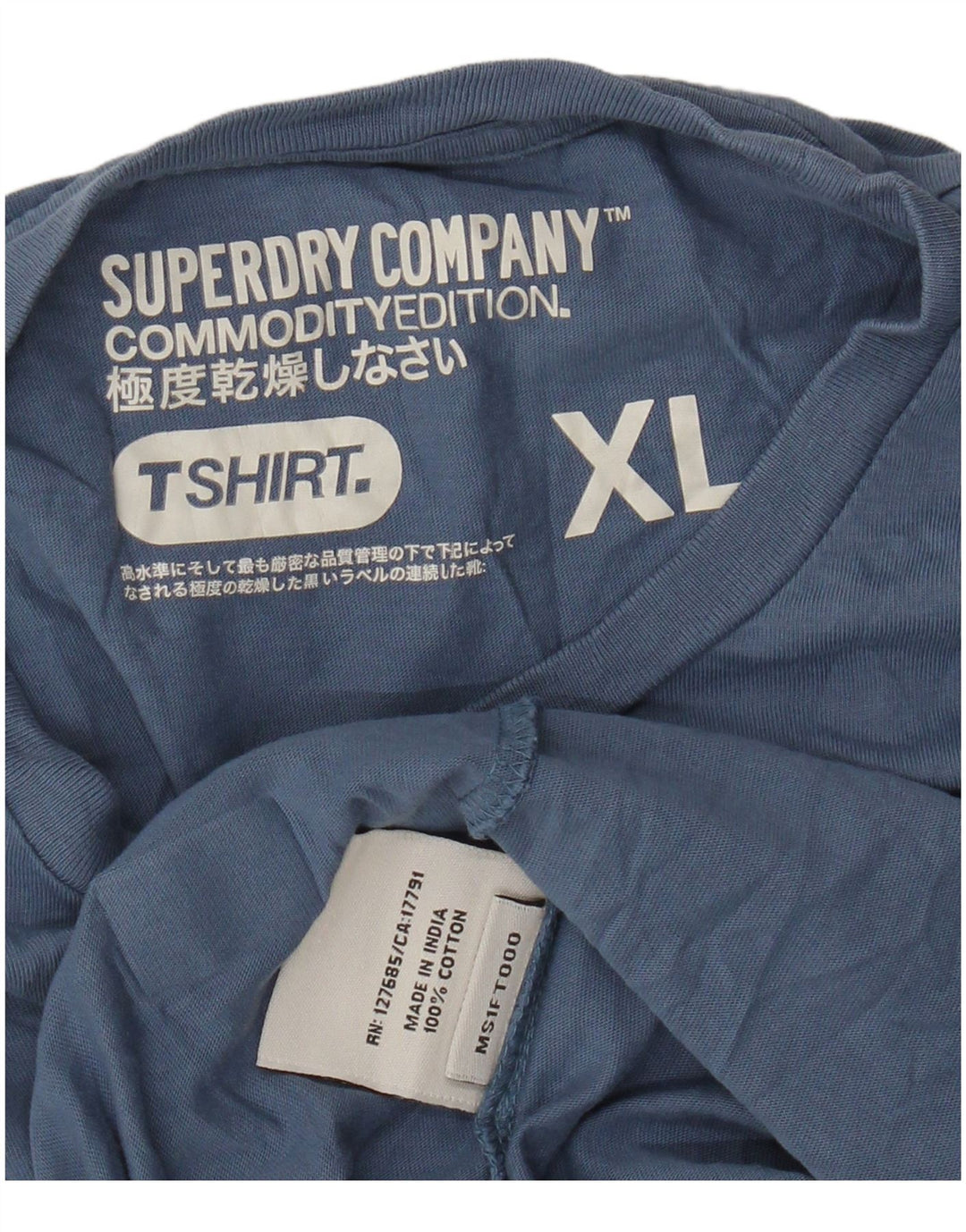 Superdry Ανδρικό T-Shirt Top XL Blue Cotton