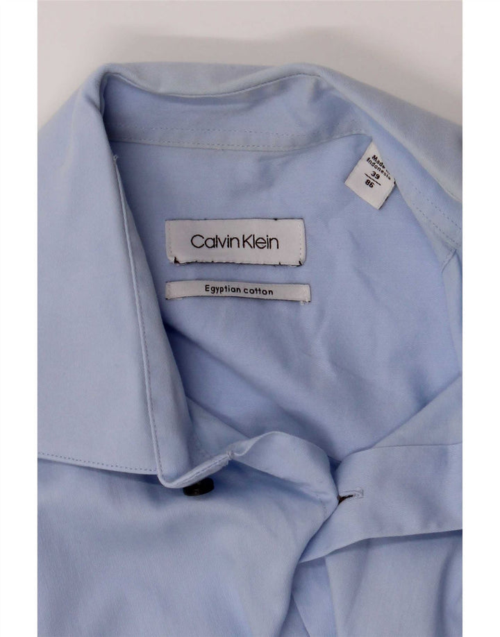 Ανδρικό πουκάμισο Calvin Klein Νούμερο 39 Μεσαίο Μπλε Βαμβακερό