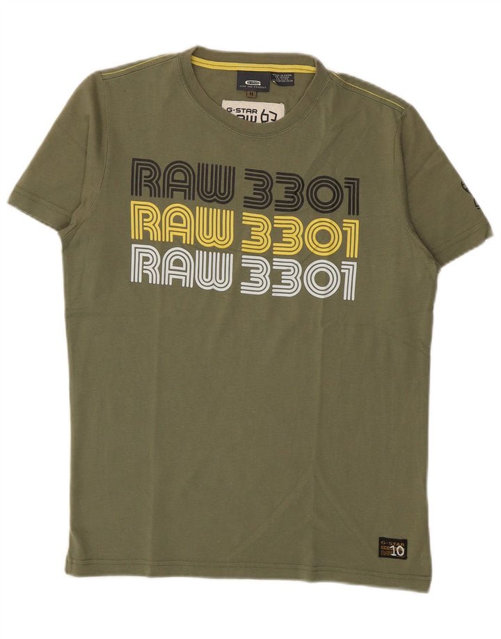 Ανδρικό γραφικό T-Shirt G-Star Top Medium Khaki Βαμβακερό