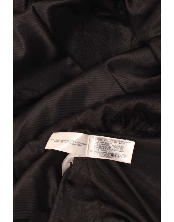 Zara Γυναικείο σακάκι blazer 2 κουμπιών UK 14 Medium Black Viscose