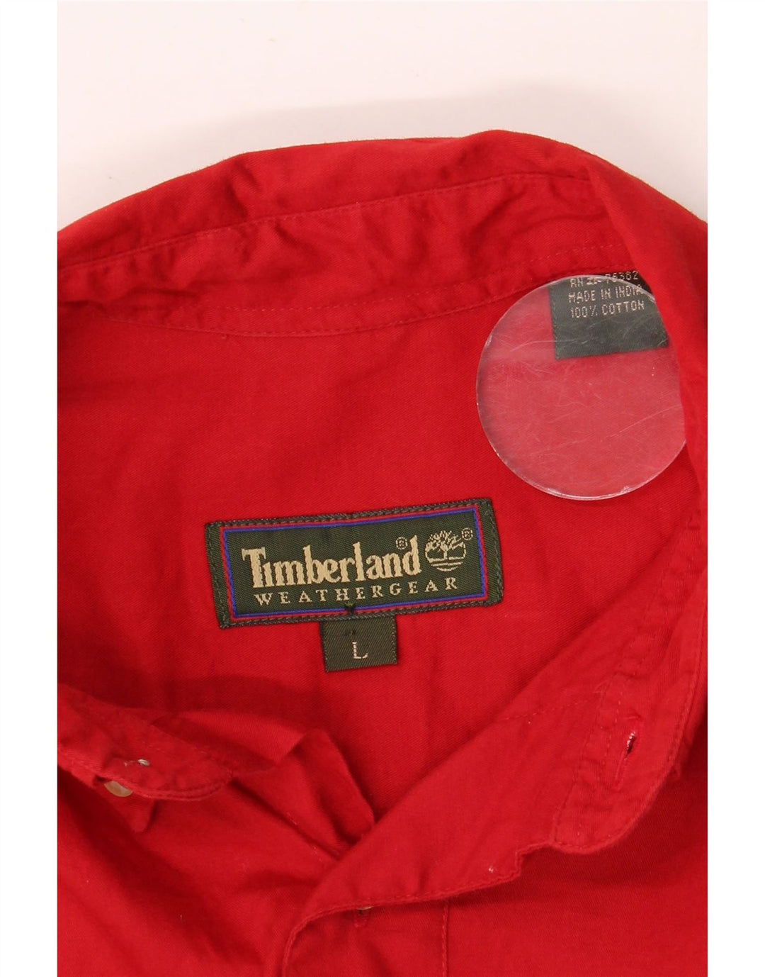 TIMBERLAND Ανδρικό πουκάμισο μεγάλο κόκκινο βαμβακερό