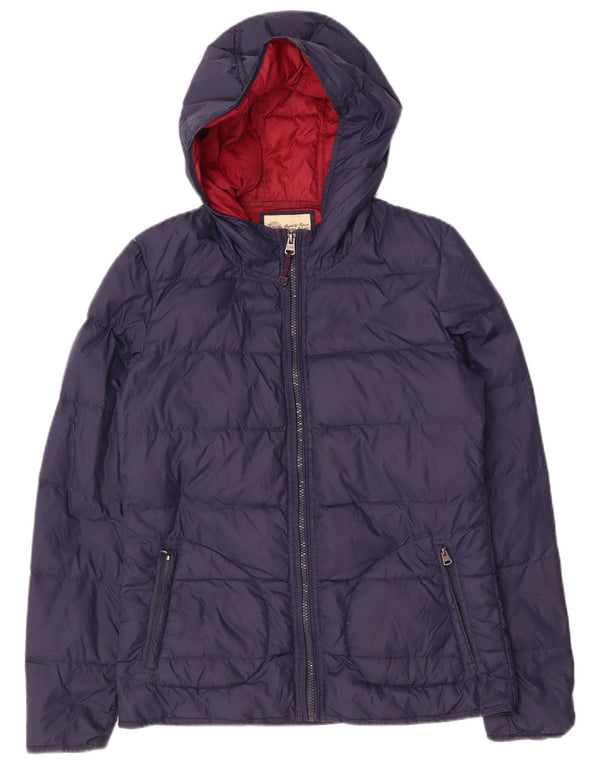 FAT FACE Γυναικείο μπουφάν με κουκούλα UK 10 Small Navy Blue Nylon
