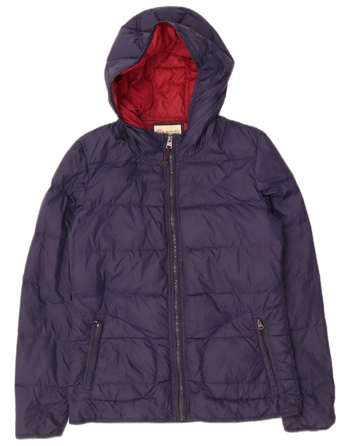 FAT FACE Γυναικείο μπουφάν με κουκούλα UK 10 Small Navy Blue Nylon