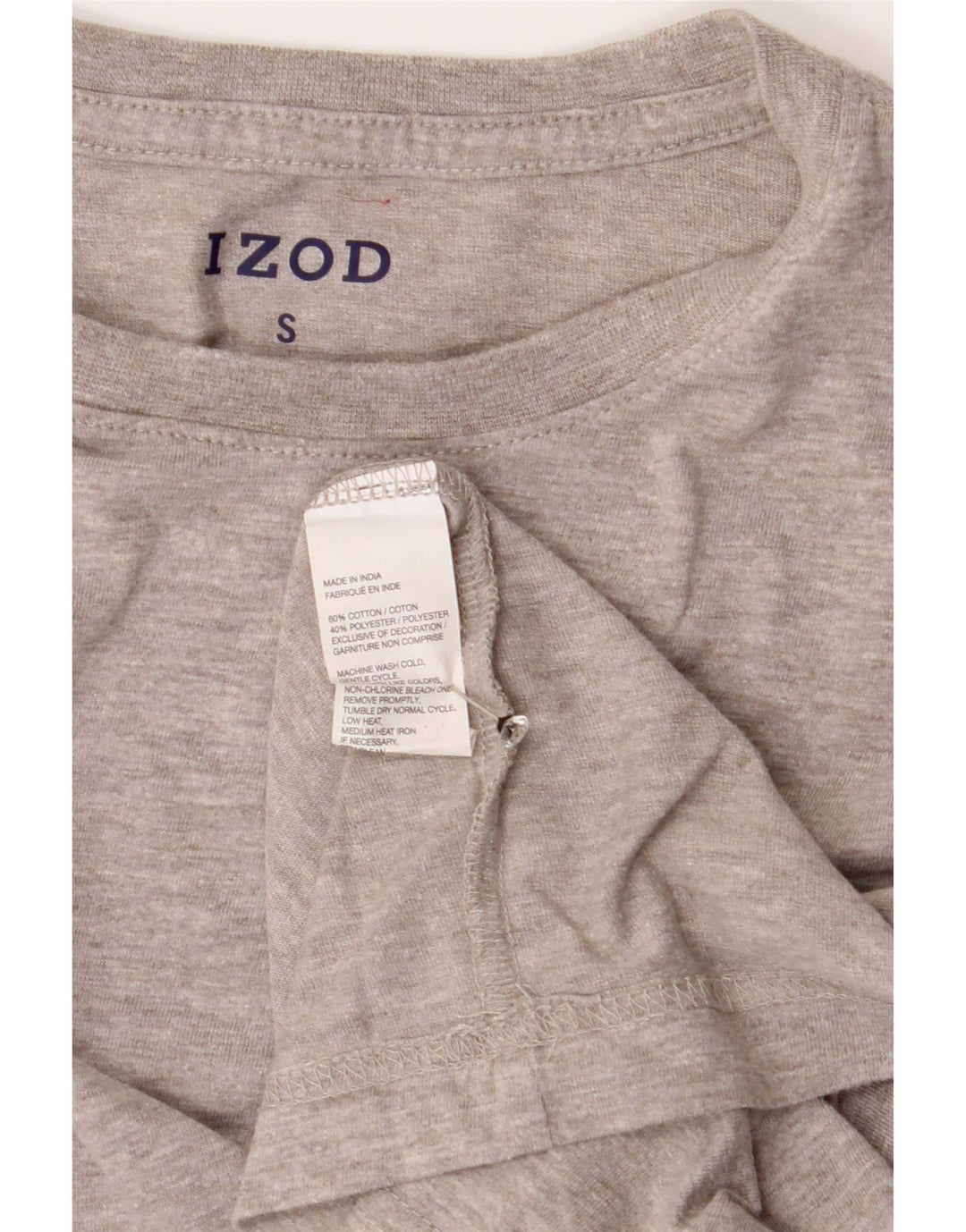 Ανδρικό T-Shirt Izod Top Μικρό γκρι βαμβακερό