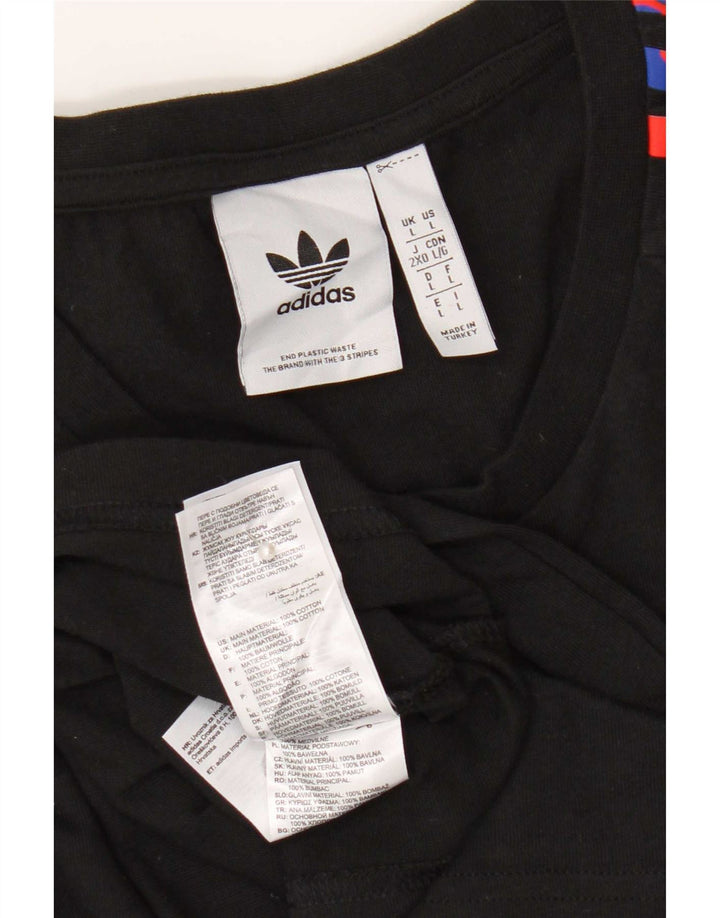 Ανδρικό T-Shirt Adidas Top μεγάλο μαύρο βαμβακερό