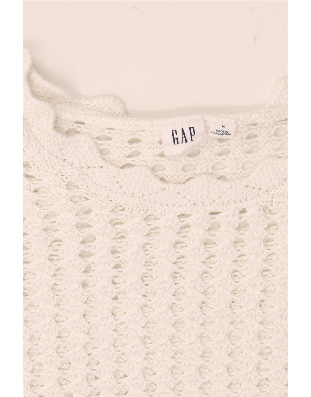 Gap Γυναικεία μπλούζα με βελονάκι Top UK 14 Medium White