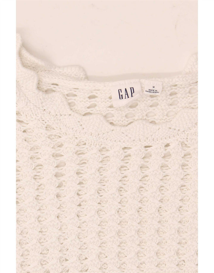 Gap Γυναικεία μπλούζα με βελονάκι Top UK 14 Medium White