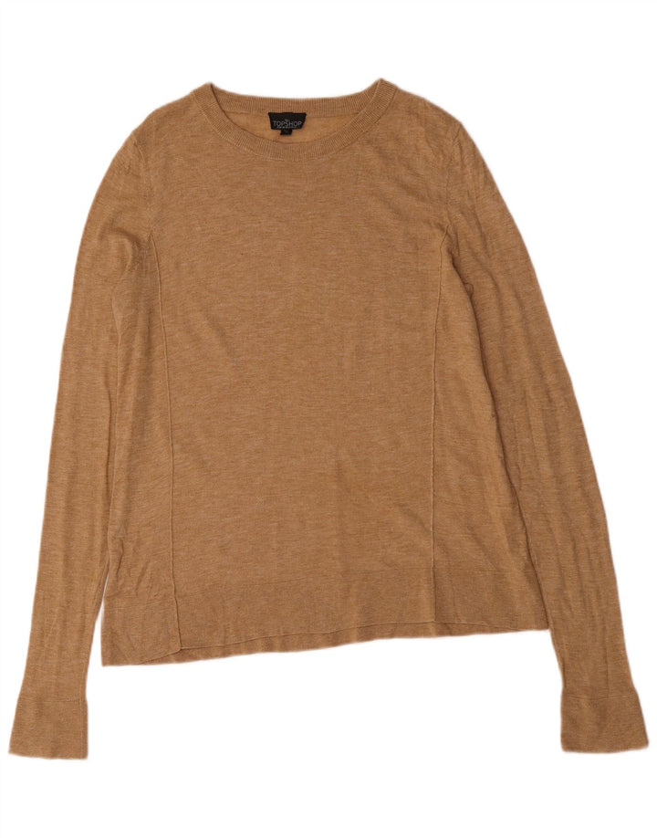 Topshop Γυναικείο Oversized Top μακρυμάνικο UK 10 Small Beige