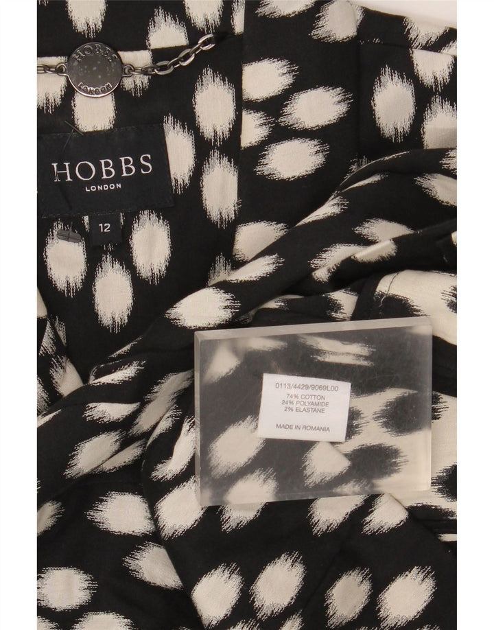 Hobbs γυναικείο μπουφάν μπλέιζερ με ανοιχτό μανίκι UK 12 μεσαία μαύρα στίγματα