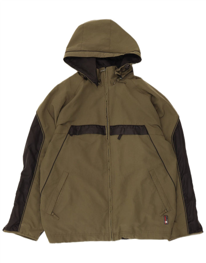 Ανδρικό μπουφάν με κουκούλα Champion UK 38 Medium Khaki Colourblock