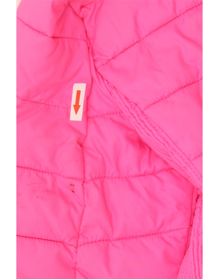 Superdry γυναικείο μπουφάν με κουκούλα UK 14 μεγάλο ροζ πολυεστέρας
