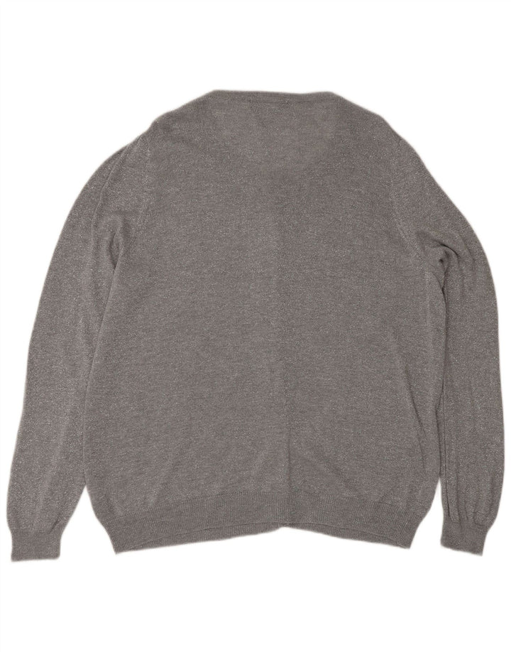 Marks & Spencer Γυναικεία ζακέτα πουλόβερ UK 20 2XL Grey Polyamide