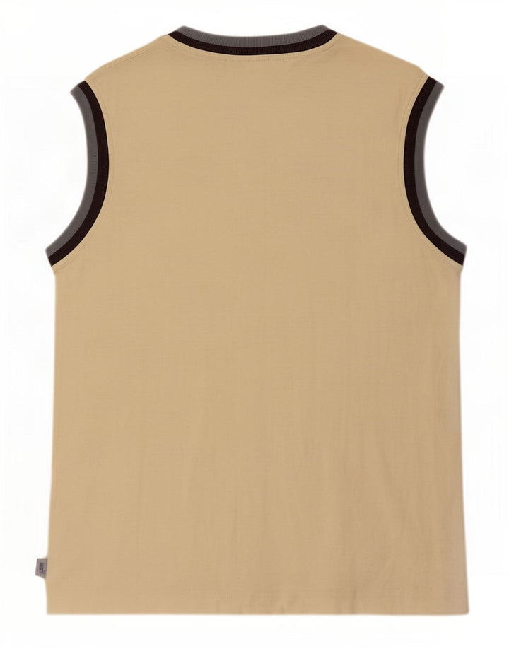 Ανδρικό γραφικό γιλέκο Puma Top Large Beige Colourblock