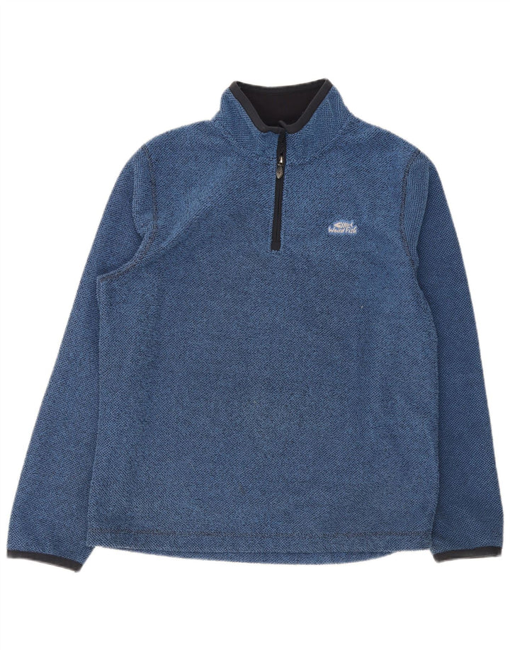 Weird Fish Mens Zip Fleece Jumper Μεγάλο Μπλε Πολυεστέρας