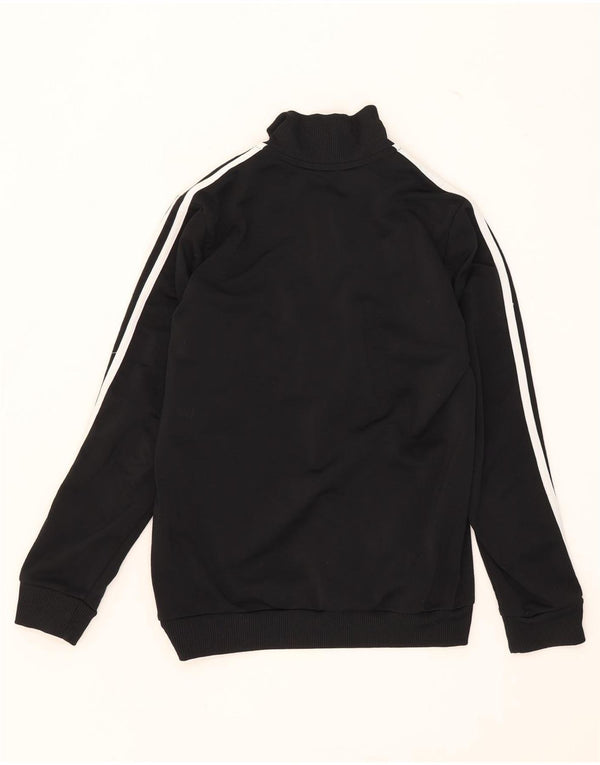 Adidas Boys Tracksuit Top Jacket 11-12 Years Black Colourblock