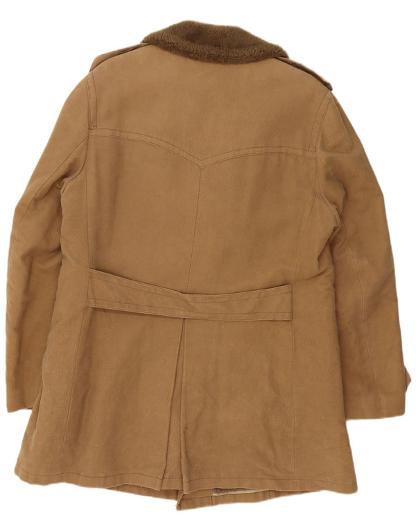Vintage Ανδρικό Military Sherpa Παλτό UK 40 Μεγάλο Βαμβακερό Καφέ