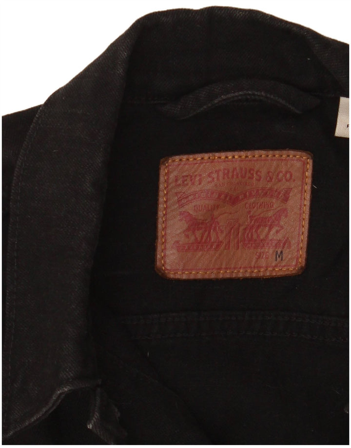 Γυναικείο τζιν μπουφάν Levi's UK 14 μεσαίο μαύρο βαμβακερό