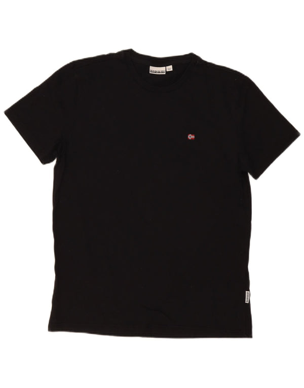 Ανδρικό T-Shirt Napapijri Top Μεσαίο μαύρο βαμβακερό