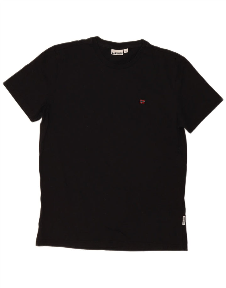 Ανδρικό T-Shirt Napapijri Top Μεσαίο μαύρο βαμβακερό