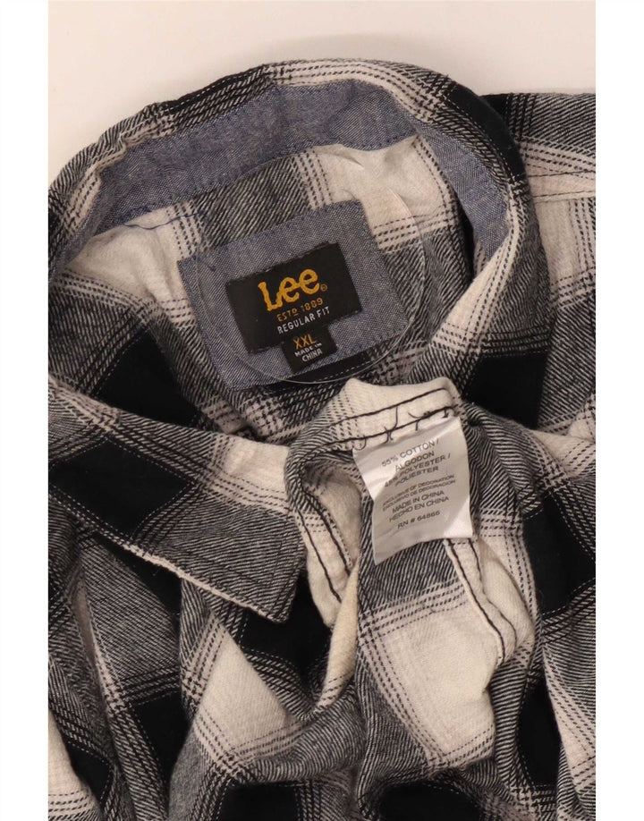 Ανδρικό φανελένιο πουκάμισο Lee Regular Fit 2XL Μαύρο βαμβακερό