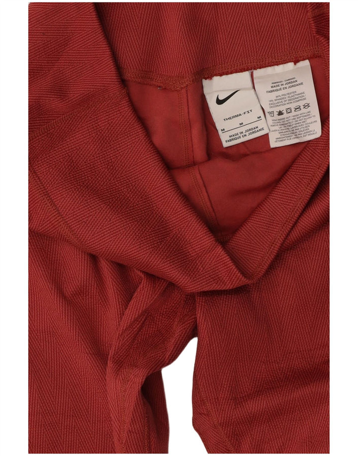 NIKE Γυναικεία Therma-Fit leggings UK 12 Medium Burgundy Polyester